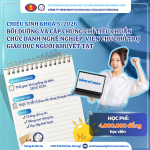 Chiêu Sinh Khóa Bồi Dưỡng Viên Chức Hỗ Trợ Giáo Dục Người Khuyết Tật 2026